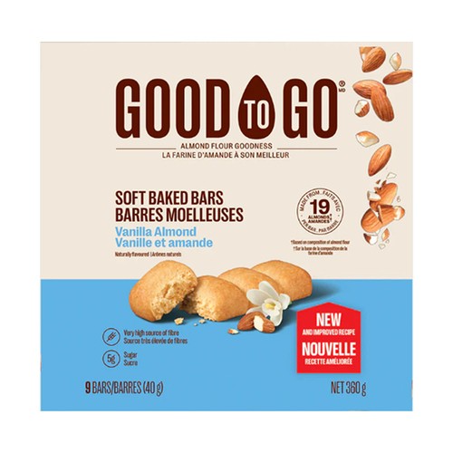 Good To Go Gluten-Free Keto Bar Vanilla Almond 9 x 40 g
