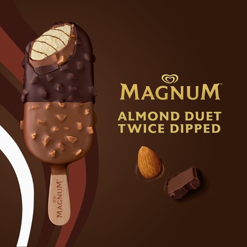 Magnum Ice Cream Bars Almond Duet For An Indulgent Frozen Treat 3 x 85 ml