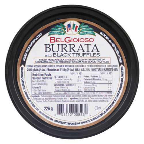 BelGioioso Cheese Truffle Burrata 226 g