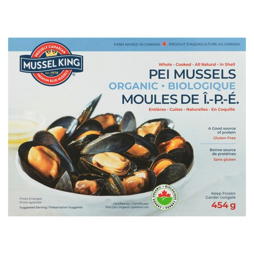 Mussel King Frozen All Natural PEI Mussels 454 g