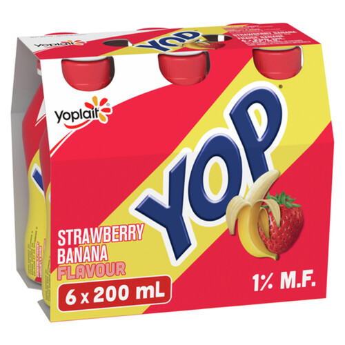 Yoplait Yop 1% Drinkable Yogurt Strawberry Banana 200 ml