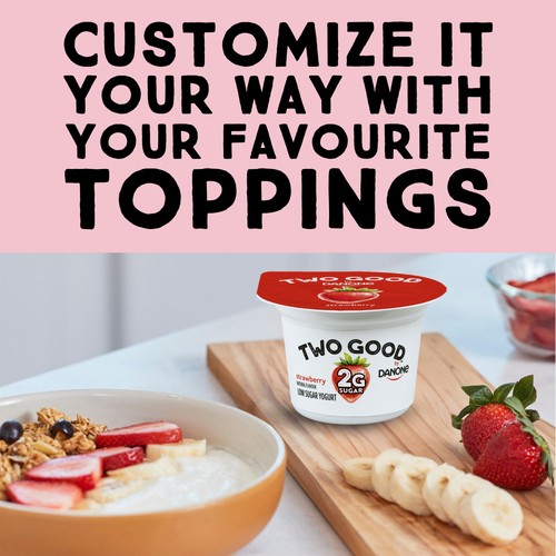 Two Good Low Sugar Yogurt Raspberry 4 x 95 g