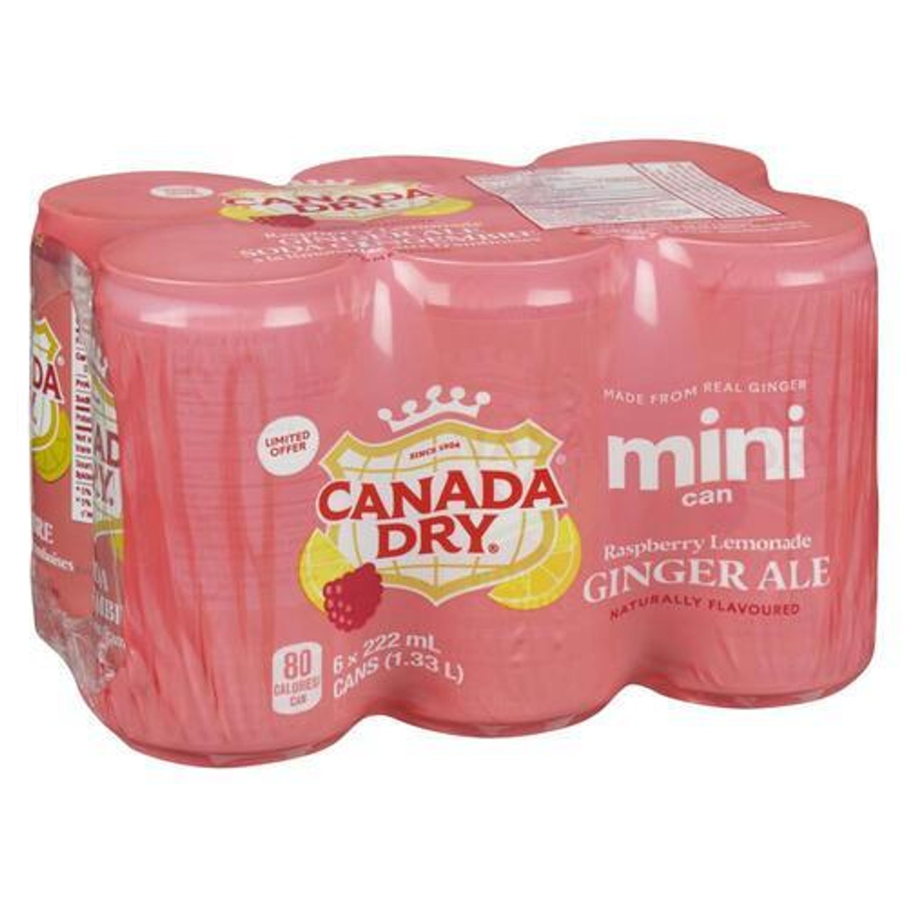 Ginger Ale Raspberry Lemonade Canada Dry Soft Drink Ginger Ale Raspberry Lemonade 6 x 222 ml (cans ...