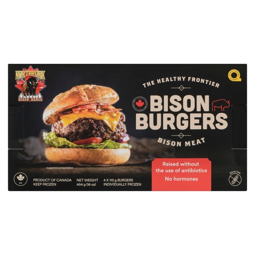 Northfork Bison Burgers 4 x 113 g