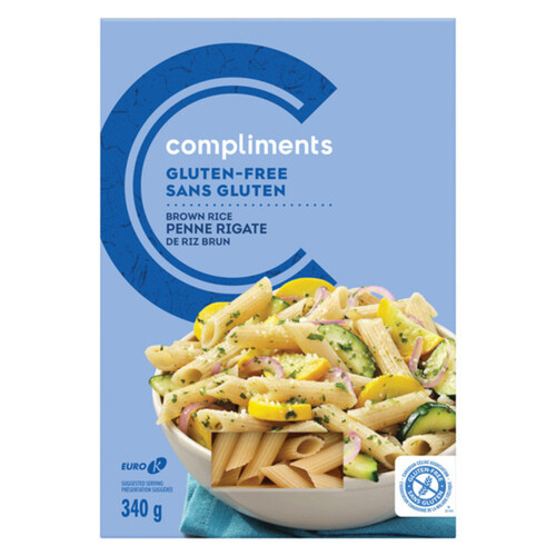 Compliments Gluten-Free Pasta Brown Rice Penne Rigate 340 g