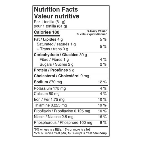 Dempster’s Plant Based Tortillas Chickpea Large 366 g