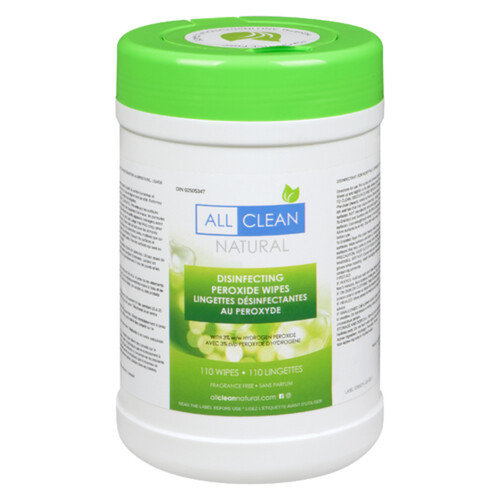 Disinfecting Peroxide Wipes Natural 110 EA