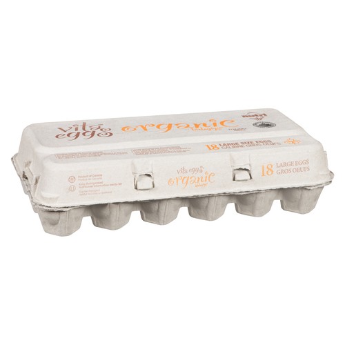 Vita Organic Eggs Large 18 Count