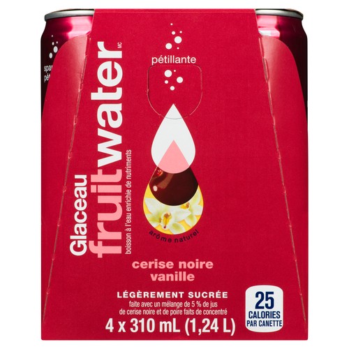 GLACÉAU Sparkling Fruitwater Black Cherry Vanilla 4 x 310 ml