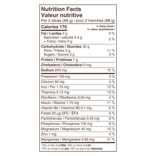 Dempster's Whole Wheat Sandwich Bread 675 g