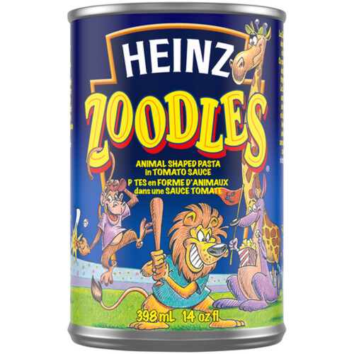 Heinz Zoodles Animal Shaped Pasta With Tomato Sauce 398 ml