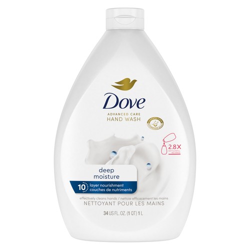 Dove Advanced Care Hand Wash Deep Moisture Bottle Refill For Soft Skin 1 L