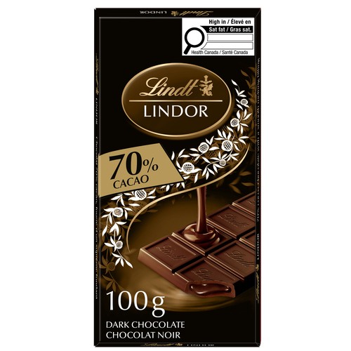 Lindt Lindor Chocolate Bar Extra Dark 100 g