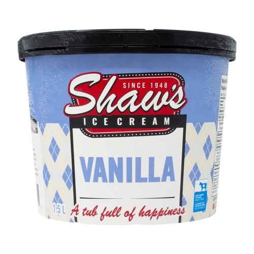 Shaw's Vanilla Ice Cream 1.5 L