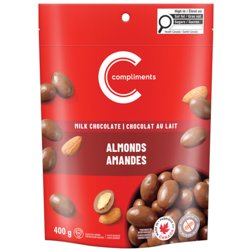 Compliments Milk Chocolate Covered Almonds 400 g