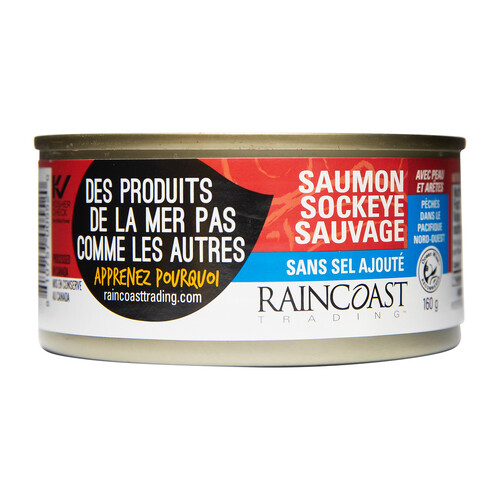 Raincoast Trading Wild Sockeye Salmon No Salt Added 160 g