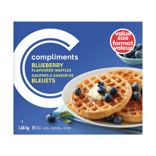 Compliments Frozen Waffles Blueberry 1.68 kg