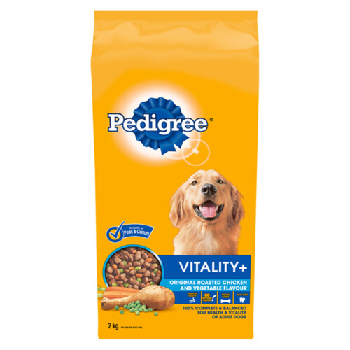 Pedigree Vitality+ Adult Dry Dog Food Roasted Chicken & Vegetable 2 kg