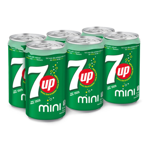7Up Soft Drink Mini 6 x 222 ml (cans)
