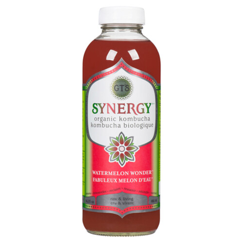 GT's Organic Synergy Kombucha Watermelon Wonder 480 ml Voilà Online