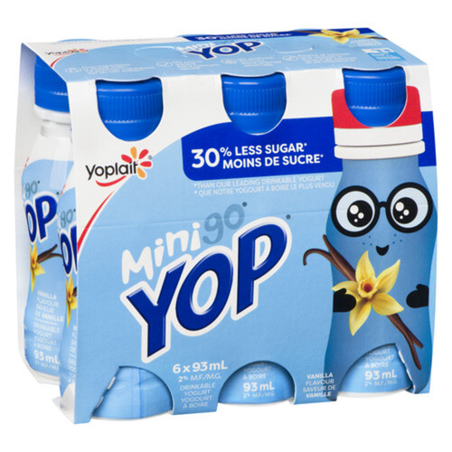 Yoplait Minigo 2% Drinkable Yogurt Vanilla Flavour 6 X 93 ml