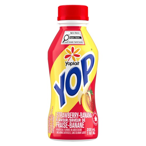 Yoplait Yop 1% Drinkable Yogurt Strawberry Banana 200 ml (bottle)