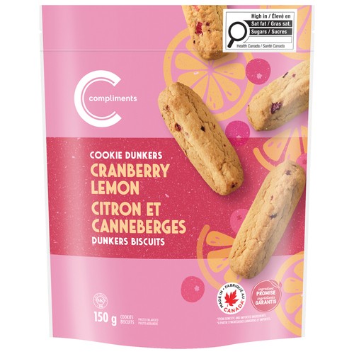 Compliments Cookie Dunkers Lemon Cranberry 150 g
