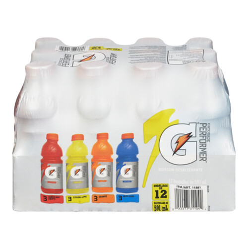 Gatorade Drink Four Flavours 12 x 591 ml (bottles)