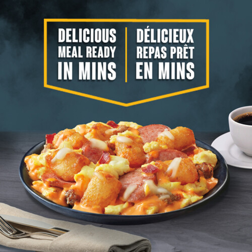 CRAVE Frozen Breakfast Double Sausage & Bacon Tots 255 g