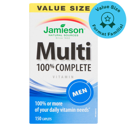 Jamieson Multi Complete Men Multivitamin Caplets 150 Count