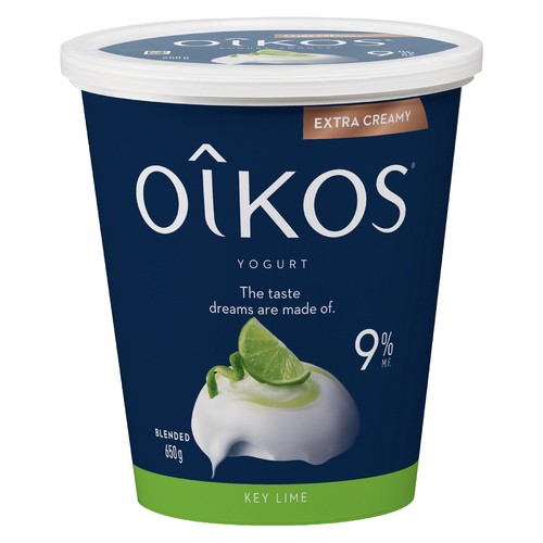 Oikos 9% Greek Extra Creamy Yogurt Key Lime 650 g