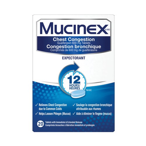 Mucinex Cough & Cold Tablets 20 EA 