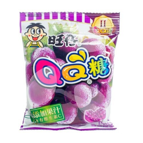 Want Want QQ Gummy Candy Grape Flavour 70 g