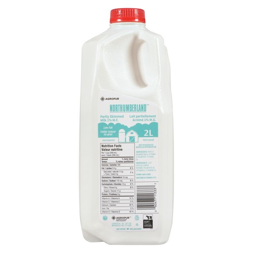 Northumberland 1% Milk Jug Partly Skimmed  2 L