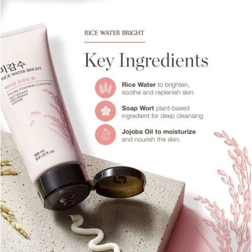 The Face Shop Vegan Cleansing Foam Rice Water Bright 150 ml