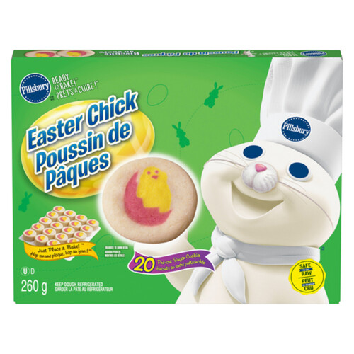 Pillsbury Ready To Bake! Shape Sugar Cookie Dough Pre-Cut and Safe to Eat Raw 20 Count 260 g