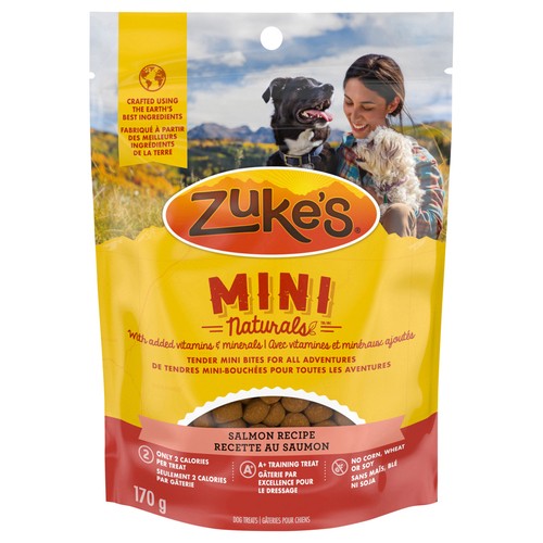 Zuke's Mini Naturals Dog Treats Tender Bites Salmon Recipe 170 g