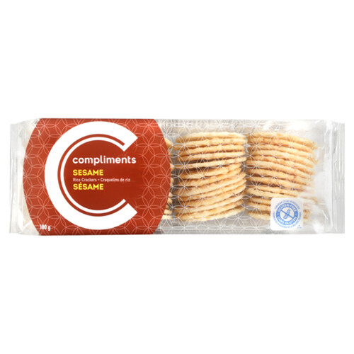 Compliments Gluten-Free Rice Crackers Sesame 100 g
