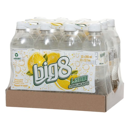 Big8 Sparkling Water Lemon 12 x 355 ml (bottles)
