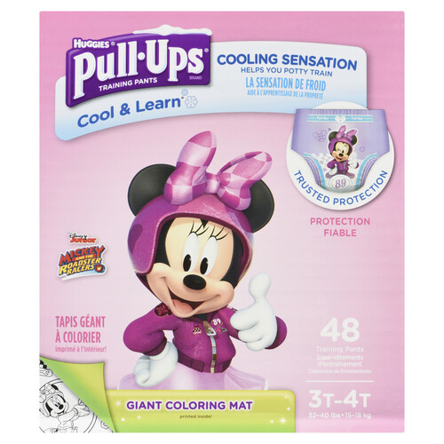 Huggies Pull-Ups Training Pants For Girls Cool & Learn 3T-4T 48 Count