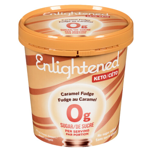 Enlightened Keto Frozen Dessert Caramel Fudge Pint 473 ml