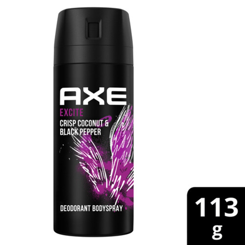 Axe Deodorant Bodyspray Excite Crisp Coconut & Black Pepper 113 g