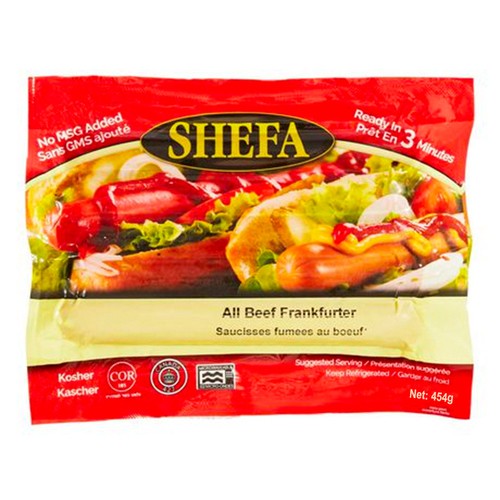 Shefa Frankfurters All Beef 454 g