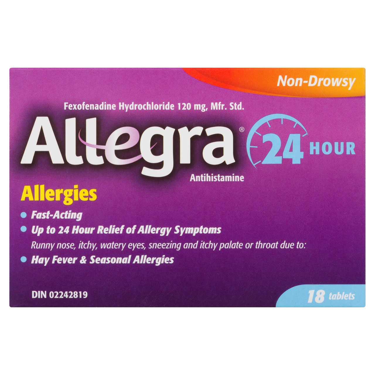 Allegra Allergies 24 Hour Relief Tablets 18 EA - Voilà Online Groceries ...