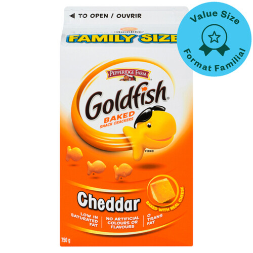 Pepperidge Farm Goldfish Crackers Family Size Cheddar 750 g