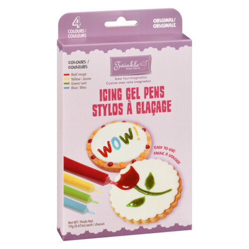 Twinkle Icing Gel Pens Kit Primary Colour