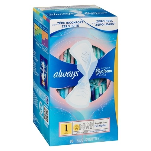 Always Infinity Pads Regular Flow Unscented 36 Count