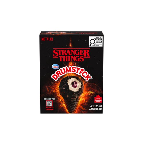 Nestlé Drumstick Frozen Dessert Cones Netflix Stranger Things 4 x 125 ml