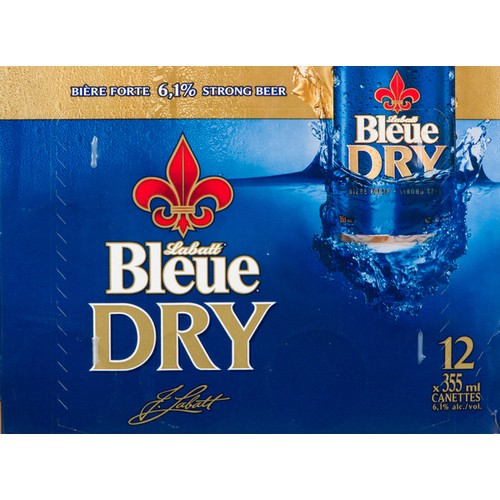 Labatt Bleue Dry Beer 6.1% Alcohol 12 x 355 ml (cans)
