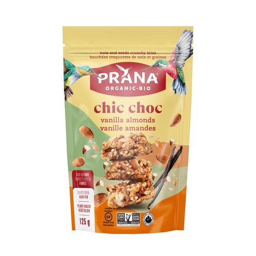 Prana Organic Chic Choc Crunchy Bites Vanilla Almonds 125 g